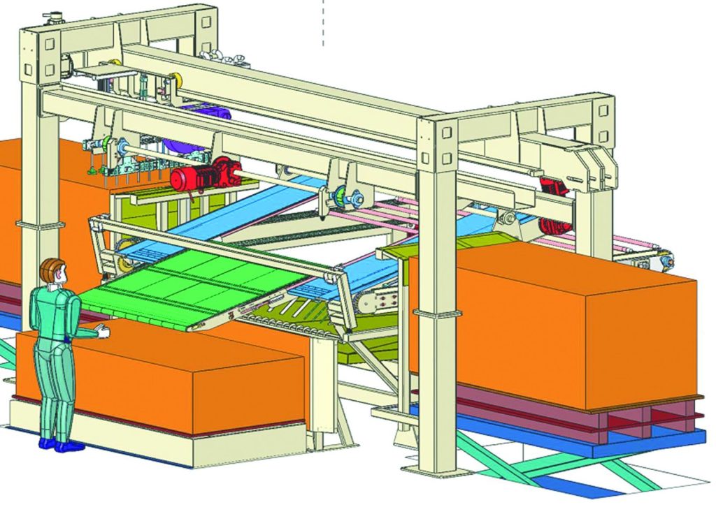 Poste de composition pour la fabrication du contreplaqué (modèle 3D)